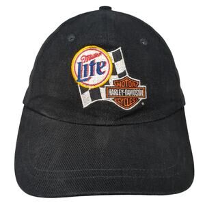 Miller Lite Harley-Davidson Slideback Hat Black One Size Embroidered